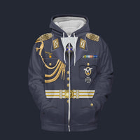 Modetrail Germany Hermann Goering Zip Hoodie Costume, Germany Costume S-5XL US Size, Gift For Him
