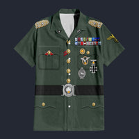 Modetrail Germany Josef Sepp Dietrich Hawaiian Shirt Costume, Germany Costume S-5XL US Size, Unisex Button Down Shirt
