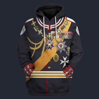 Modetrail Germany Kaiser Wilhelm II Gala Uniform Tracksuit Costume Hoodie Sweatshirt T-Shirt Sweatpants, Germany Costume S-5XL US Size