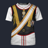 Modetrail Germany Kaiser Wilhelm II Uniform Garde du Corps T-shirt Costume, Germany Costume S-5XL US Size, Gift For Him