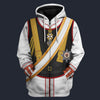 Modetrail Germany Kaiser Wilhelm II Uniform Garde du Corps Zip Hoodie Costume, Germany Costume S-5XL US Size, Gift For Him