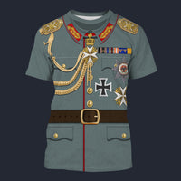 Modetrail Germany Kaiser Wilhelm II Version 2 T-shirt Costume, Germany Costume S-5XL US Size, Gift For Him