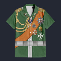 Modetrail Germany Kaiser Wilhelms II in Uniform im Dreifarbendruck 1906 Hawaiian Shirt Costume, Germany Costume S-5XL US Size, Unisex Button Down Shirt