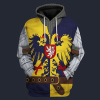 Modetrail Germany Knight of The Holy Roman Empire Fleece Hoodie Costume, Germany Costume S-5XL US Size, Gift For Him