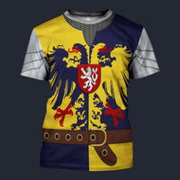 Modetrail Germany Knight of The Holy Roman Empire T-shirt Costume, Germany Costume S-5XL US Size, Gift For Him