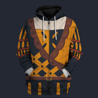 Modetrail Germany Landsknecht Fleece Zip Hoodie Costume, Germany Costume S-5XL US Size, Gift For Him
