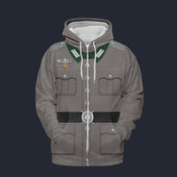 Modetrail Germany M40 Heer Army WWII Fleece Zip Hoodie Costume, Germany Costume S-5XL US Size, Gift For Him
