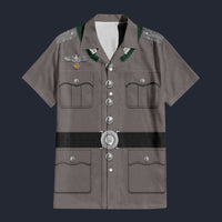 Modetrail Germany M40 Heer Army WWII Hawaiian Shirt Costume, Germany Costume S-5XL US Size, Unisex Button Down Shirt