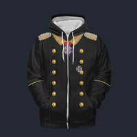 Modetrail Germany Otto von Bismarck Fleece Zip Hoodie Costume, Germany Costume S-5XL US Size, Gift For Him