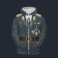 Modetrail Germany Robert Ritter von Greim WWII Fleece Zip Hoodie Costume, Germany Costume S-5XL US Size, Gift For Him
