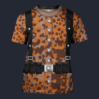 Modetrail Germany SS Infantry Oak leaf Camouflage T-shirt Costume, Germany Costume S-5XL US Size, Gift For Him