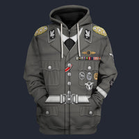 Modetrail Germany SS-Obergruppenführer Reinhard Heydrich Zip Hoodie Costume, Germany Costume S-5XL US Size, Gift For Him