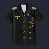 Modetrail Germany Theodor Krancke WWII Kriegsmarine Hawaiian Shirt Costume, Germany Costume S-5XL US Size, Unisex Button Down Shirt