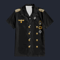 Modetrail Germany Theodor Krancke WWII Kriegsmarine Hawaiian Shirt Costume, Germany Costume S-5XL US Size, Unisex Button Down Shirt