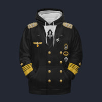 Modetrail Germany Theodor Krancke WWII Kriegsmarine Hoodie Costume, Germany Costume S-5XL US Size, Gift For Him