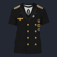 Modetrail Germany Theodor Krancke WWII Kriegsmarine T-shirt Costume, Germany Costume S-5XL US Size, Gift For Him