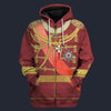 Modetrail Germany WWI Kaiser Wilhelm II of Prussia as Red Zip Hoodie Costume, Germany Costume S-5XL US Size, Gift For Him