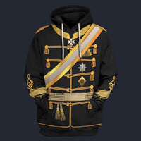Modetrail Germany Wilhelm I Fleece Hoodie Costume, Germany Costume S-5XL US Size, Gift For Him
