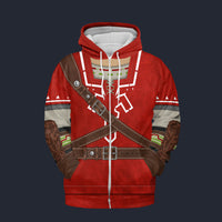 Modetrail Goron Tunic Zelda Hylian Shield Zip Hoodie Costume, The Legend of Zelda Costume S-5XL US Size, Gift For Him