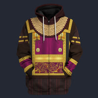 Modetrail Greece Philip II Macedonia Fleece Zip Hoodie Costume, France Costume S-5XL US Size, Gift For Him
