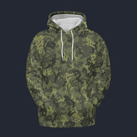 Modetrail Green Camouflage Fleece Hoodie Costume, Military Costume S-5XL US Size, Gift For Him