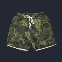 Modetrail Green Camouflage Outfit Beach Short, Military Costume S-5XL US Size