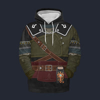 Modetrail Hylian Set Black Champion_s Tunic Fleece Hoodie Costume, The Legend of Zelda Costume S-5XL US Size, Gift For Him