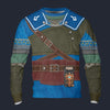 Modetrail Hylian Set Blue Champion_s Tunic Sweatshirt Costume, The Legend of Zelda Costume S-5XL US Size, Gift For Him