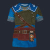 Modetrail Hylian Set Blue Champion_s Tunic T-shirt Costume, The Legend of Zelda Costume S-5XL US Size, Gift For Him