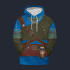 Modetrail Hylian Set Blue Hoodie Costume, The Legend of Zelda Costume S-5XL US Size, Gift For Him