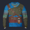 Modetrail Hylian Set Blue Tracksuit Costume Hoodie Sweatshirt T-Shirt Sweatpants, The Legend of Zelda Costume S-5XL US Size