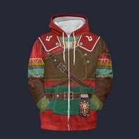 Modetrail Hylian Set Champion_s Tunic Zip Hoodie Costume, The Legend of Zelda Costume S-5XL US Size, Gift For Him