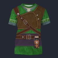 Modetrail Hylian Set Green T-shirt Costume, The Legend of Zelda Costume S-5XL US Size, Gift For Him
