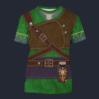 Modetrail Hylian Set Green Tracksuit Costume Hoodie Sweatshirt T-Shirt Sweatpants, The Legend of Zelda Costume S-5XL US Size