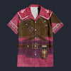 Modetrail Hylian Set Pink Champion_s Tunic Hawaiian Shirt Costume, The Legend of Zelda Costume S-5XL US Size, Unisex Button Down Shirt