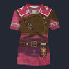 Modetrail Hylian Set Pink Champion_s Tunic T-shirt Costume, The Legend of Zelda Costume S-5XL US Size, Gift For Him