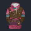 Modetrail Hylian Set Pink Tracksuit Costume Hoodie Sweatshirt T-Shirt Sweatpants, The Legend of Zelda Costume S-5XL US Size