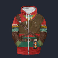 Modetrail Hylian Set Zip Hoodie Costume, The Legend of Zelda Costume S-5XL US Size, Gift For Him