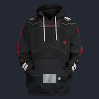 Modetrail Inquisitor Starkiller Armor Tracksuit Costume Hoodie Sweatshirt T-Shirt Sweatpants, Star Wars Costume S-5XL US Size