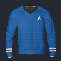 Modetrail Star Trek Into Darkness Blue Science Officers Long Sleeves Costume, S-5XL US Size, Gift For Him