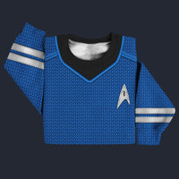 Modetrail Star Trek Into Darkness Blue Science Officers Sweater Costume, S-5XL US Size, Gift For Him