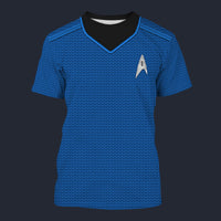 Modetrail Star Trek Into Darkness Blue Science Officers T-shirt Costume, S-5XL US Size, Gift For Him