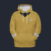 Modetrail Star Trek Into Darkness Gold Engineering Officers Fleece Hoodie Costume, S-5XL US Size, Gift For Him