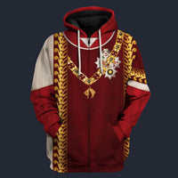 Modetrail Italia Francis II, Holy Roman Emperor Zip Hoodie Costume, History Costume S-5XL US Size, Gift For Him