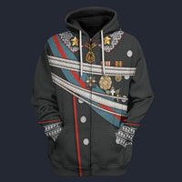 Modetrail Italia King Umberto Fleece Zip Hoodie Costume, History Costume S-5XL US Size, Gift For Him