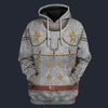 Modetrail Italia Medieval Suit of Armor Fleece Hoodie Costume, History Costume S-5XL US Size, Gift For Him