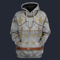 Modetrail Italia Medieval Suit of Armor Hoodie Costume, History Costume S-5XL US Size, Gift For Him