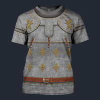 Modetrail Italia Medieval Suit of Armor T-shirt Costume, History Costume S-5XL US Size, Gift For Him