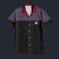 Modetrail Jean-luc Picard Hawaiian Shirt Costume, Star Trek Costume S-5XL US Size, Unisex Button Down Shirt