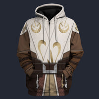 Modetrail Jedi Temple Guard Zip Hoodie Costume, Star Wars Costume S-5XL US Size, Gift For Him